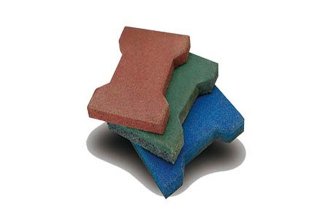 H Shape Bricks Rubber Floor 