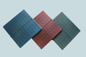 Outdoor Rubber Playground Flooring Shock Absorption Dot Bridge Brick