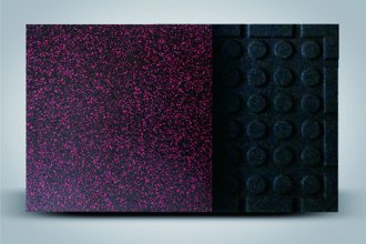 Composite rubber coil with colored dots and concave convex bottom rubber floor mat