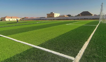 Scene of Turkey's football field laid scene